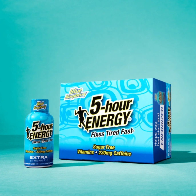 5 Hour Energy, Особо крепкий. Голубая Малина 12 бутылок