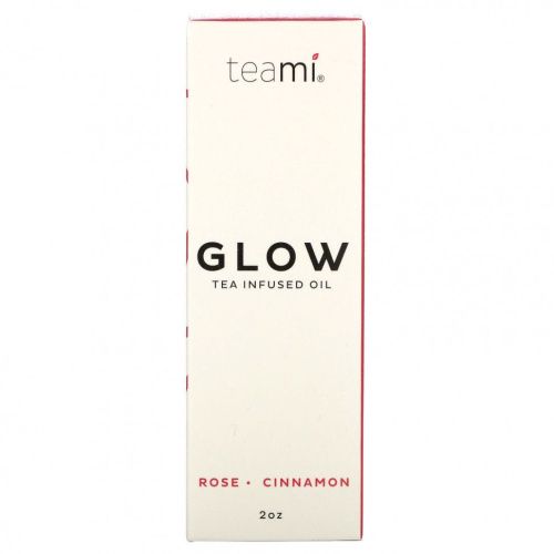 Teami, Glow, масло для лица с чаем, роза и корица, 2 унции