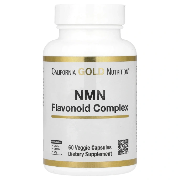 California Gold Nutrition, NMN, комплекс с флавоноидами, 60 растительных капсул