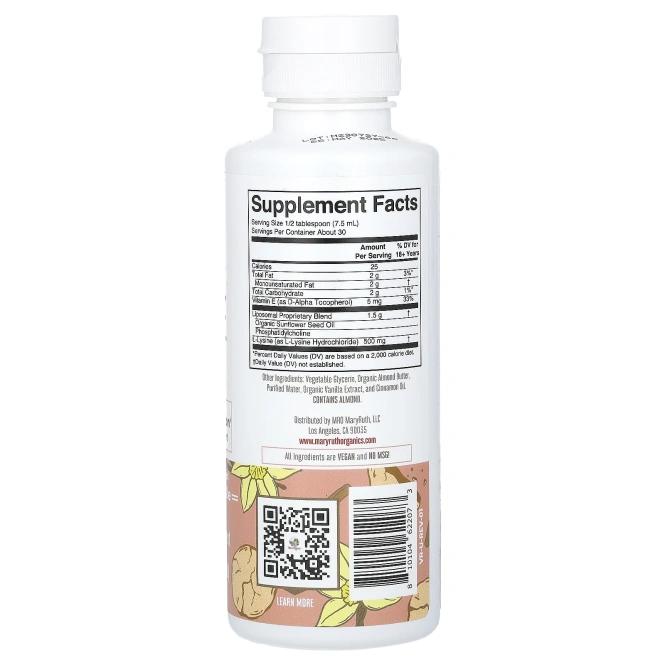 MaryRuth's, Snickerdoodle, липосомальный лизин, 225 мл (7,6 жидк. унции)