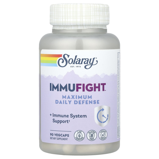 Solaray, ImmuFight ™, максимальная ежедневная защита, 90 растительных капсул