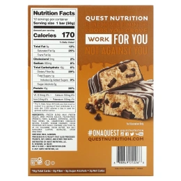 Quest Nutrition, Протеиновый батончик Quest Печенье с шоколадной крошкой 12 батончиков
