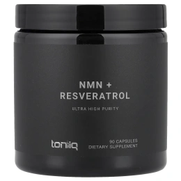 Toniiq, NMN + ресвератрол, 90 капсул