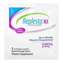 Replesta, NX Cholecalciferol, Once-Weekly Vitamin D, Natural Orange, 14000 МЕ, 8 Chewable Wafers
