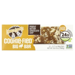 Lenny & Larry's, Cookie-Fied® Big Bar, арахисовая паста и шоколадная крошка, 12 батончиков по 90 г (3,17 унции)
