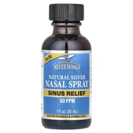 Natural Path Silver Wings, Коллоидное серебро Вертикальный спрей 50 PPM 1 жидкая унция