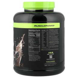 MusclePharm, Combat® 100%, порошок из сывороточного протеина, со вкусом шоколадного молока, 2,27 кг (5 фунтов)
