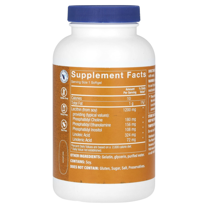The Vitamin Shoppe, лецитин, 1200 мг, 180 капсул