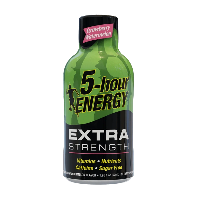 5 Hour Energy, Особо крепкий. Клубничный Арбуз 12 бутылок