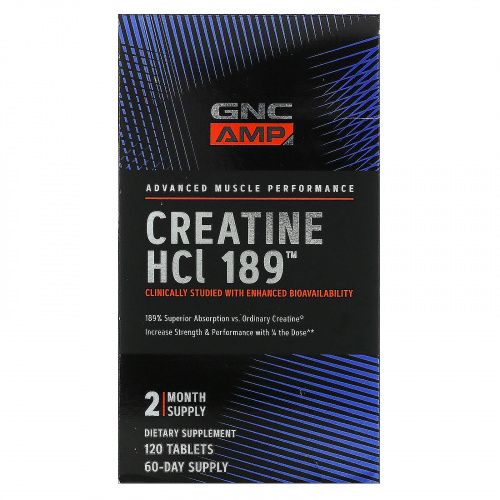 GNC AMP, Creatine HCl 189, 120 Tablets