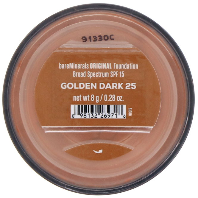 bareMinerals, Original, тональная основа, SPF 15, оттенок «Золотистый темный 25», 8 г