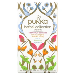 Pukka Herbs, Organic Herbal Tea Collection, 20 Herbal Tea Sachets, 1.21 oz (34.4 g)