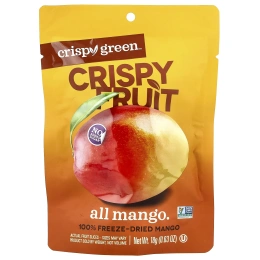Crispy Green, хрустящие фрукты, манго, 4 пакетика по 18 г (0,63 унции)