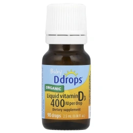 Витамин Д3 для детей Ddrops 400 МЕ в каплях, 0.08 ж. унций (2.5 мл), 90 капель
