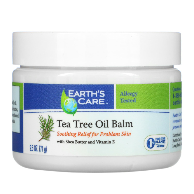 Earth's Care, Бальзам с маслом чайного дерева Balm, 2,5 унц. (71 г)