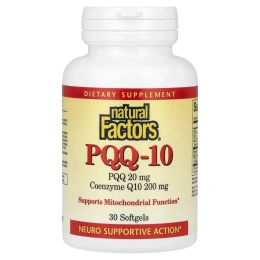 Natural Factors,  PQQ-10, PQQ 20 мг, коэнзим Q10 200 мг, 30 капсул