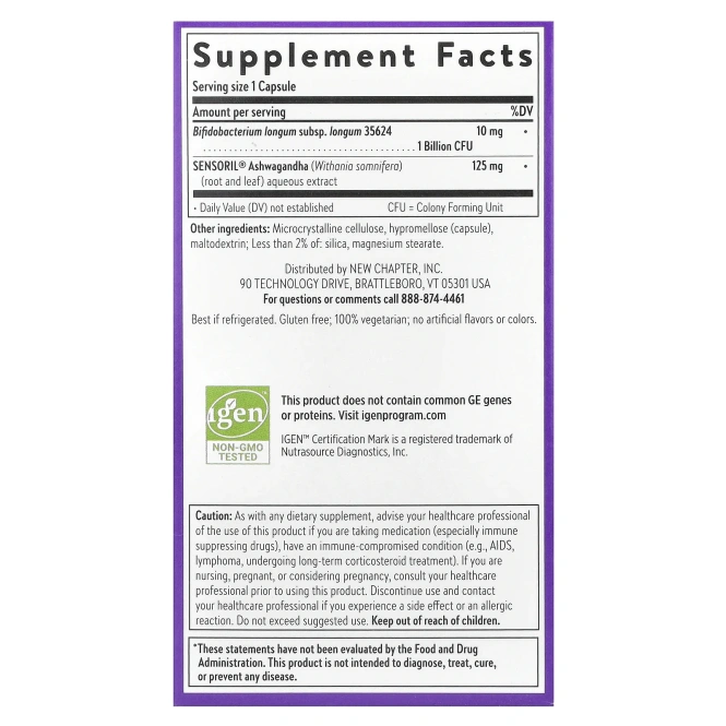 New Chapter, All-Flora ™, пробиотик, дестресс, 30 вегетарианских капсул