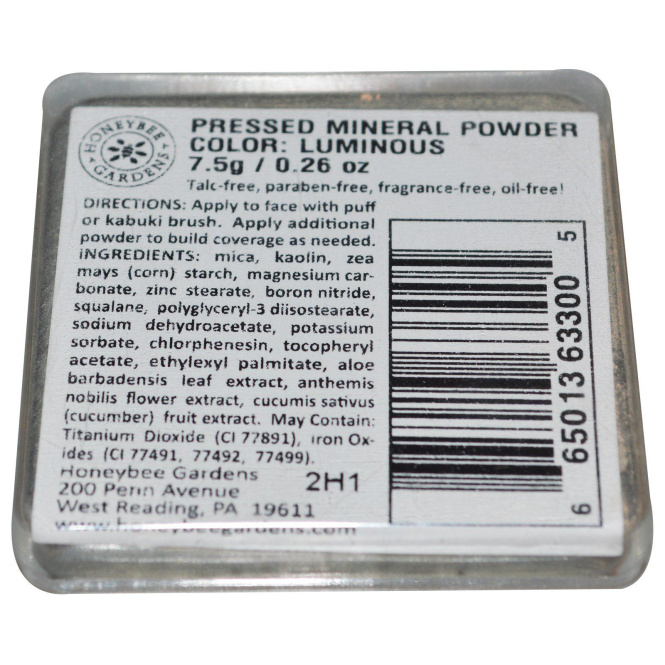 Honeybee Gardens, Прессованная минеральная пудра,  люминесцентный оттенок, 7.5 г