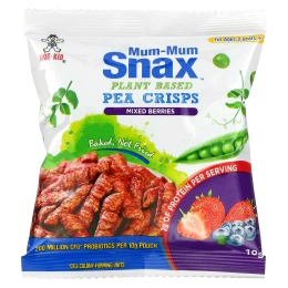 Hot Kid, Mum-Mum Snax, Baked Pea Snacks, Mixed Berries,  5 Pouches, 1.76 oz (50 g)