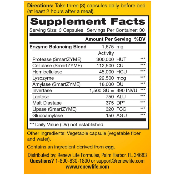 Renew Life, CandiZyme, направленного действия, 90 растительных капсул