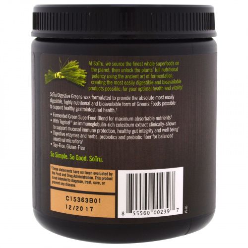 SoTru, Ферментированный продукт, зелень для пищеварения, 6,34 унции (180 г)
