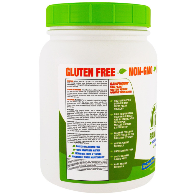 RawFusion, Гибридный протеин растительного происхождения, стручок ванили, 32.6 унции (927 г)