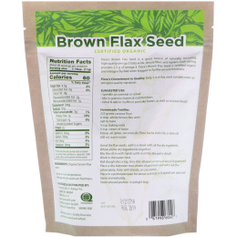 Flora, Certified Organic, Brown Flax Seed, 14 oz (396 g)