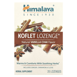Himalaya, Koflet Lozenge®, натуральный ванильный чай, 20 пастилок