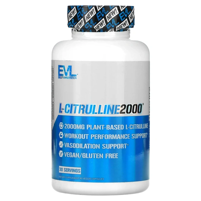EVLution Nutrition, L-Citrulline2000, 90 растительных капсул