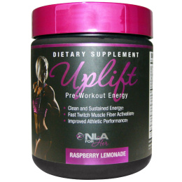 NLA for Her, Uplift, Энергия для тренировки малиновый лимонад, 210 г