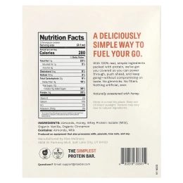 Rise Bar, Протеиновый батончик, мед и корица, 12 батончиков, 60 г (2,1 унции)