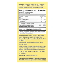 CATALO, жевательный витамин C, апельсин и ананас, 200 мг, 60 жевательных таблеток (100 мг в 1 таблетке)