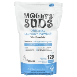 Molly's Suds, Стиральный порошок, ультраконцентрированный, перечная мята, 120 стирок, 80,25 унц. (2,275 кг)