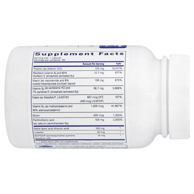 Pure Encapsulations, Ultra-B-Complex with PQQ, 60 Capsules