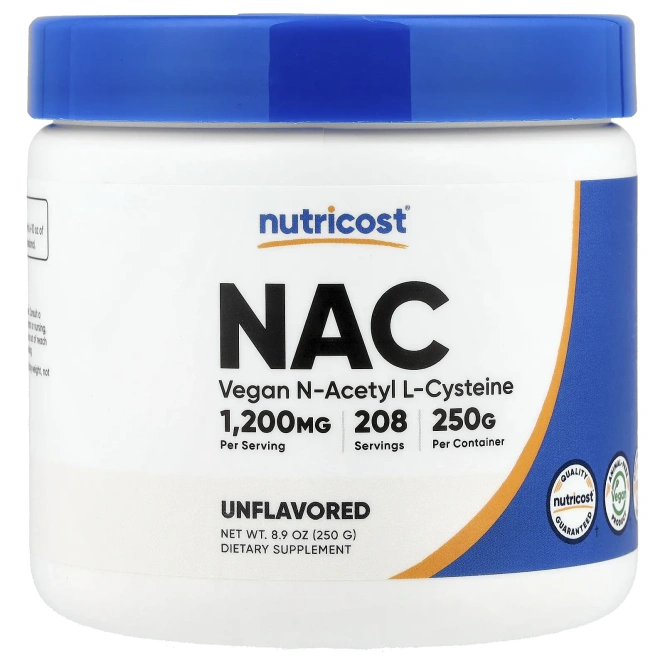 Nutricost, NAC, без добавок, 250 г (8,9 унции)