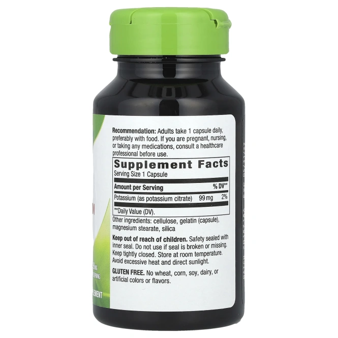 Nature's Way, Комплекс калия, 99 мг, 100 капсул