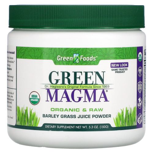 Green Foods Corporation, «Зеленая магма», сок ячменя, 5,3 унций (150 г)