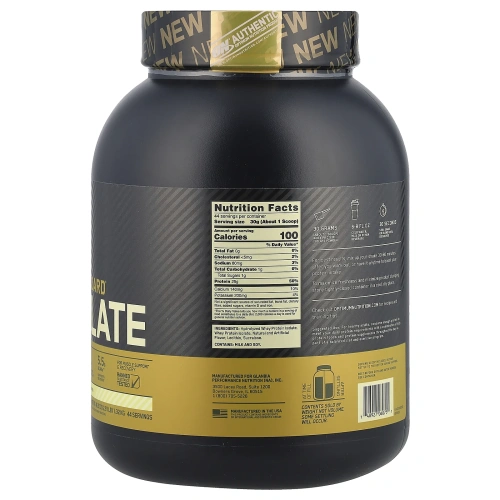 Optimum Nutrition, Золотой стандарт, 100% изолят, Насыщенная ваниль, 2,91 фунта (1,32 кг)