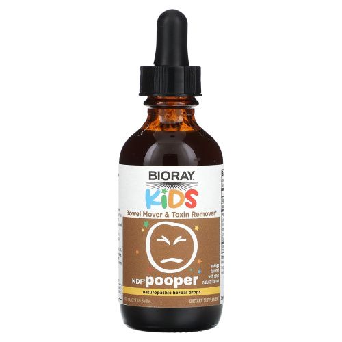 Bioray Inc., NDF "Pooper", стимуляция работы кишечника и вывод токсинов, для детей, вкус манго, 2 жид.унции(60 мл)