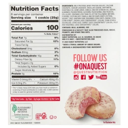 Quest Nutrition, глазированное печенье, клубничный торт, 8 шт. по 25 г (0,88 унции)