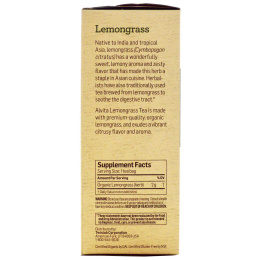 Alvita Teas, Organic, чай с лимонным сорго, без кофеина, 24 чайных пакетика по 1,69 унции (48 г) каждый