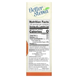 NOW Foods, Original Better Stevia, подсластитель, не содержащий калорий, 100 пакетиков, 100 г (3,5 унции)