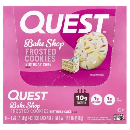 Quest Nutrition, Bake Shop, глазированное печенье, со вкусом торта, 8 пакетиков по 50 г (1,76 унции)