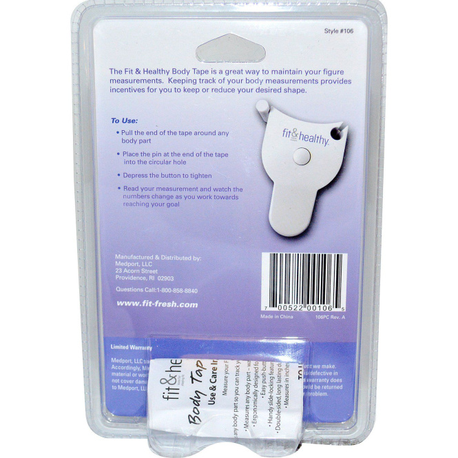 Fit & Fresh, Fit & Healthy, измерительная лента, 1 шт.