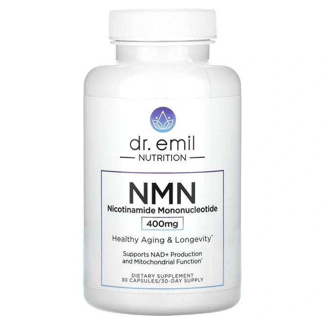 Dr. Emil Nutrition, NMN, никотинамидмононуклеотид, 400 мг, 30 капсул