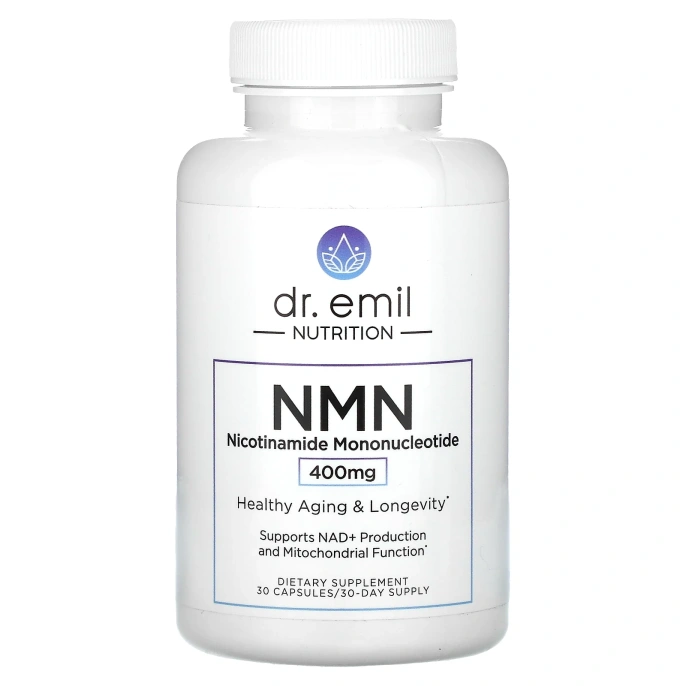 Dr. Emil Nutrition, NMN, никотинамидмононуклеотид, 400 мг, 30 капсул