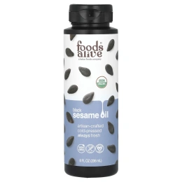 Foods Alive, органическое масло черного кунжута, ремесленный холодный отжим, 236 мл (8 жидк. унций)