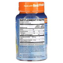 The Smurfs, жевательный пробиотик для пищеварения, для детей от 3 лет, ягодный вкус, 40 жевательных конфет