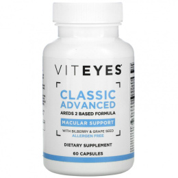 Viteyes, Classic Advanced Macular Support, AREDS 2 Based Formula, 60 Capsules