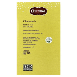 Celestial Seasonings, травяной чай, ромашка, без кофеина, 40 чайных пакетиков по 51 г (1,8 унции)
